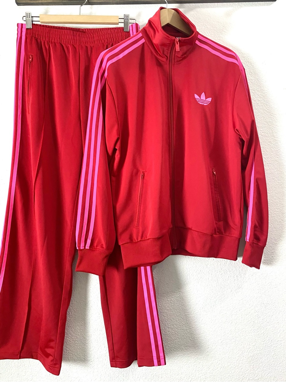 adidas Originals Women’s Firebird Loose Track Jacket Wide Leg Pant Tracksuit Set - Picture 8 of 16